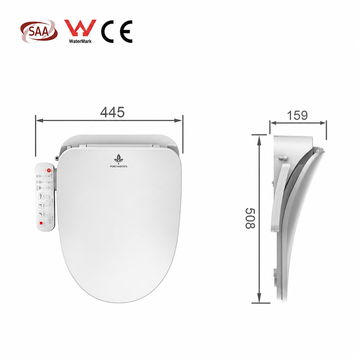 Instant Heated Bidet Seat - Model PH72